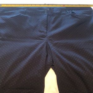 Lane Bryant plus size 28W black with white dots dress pants.